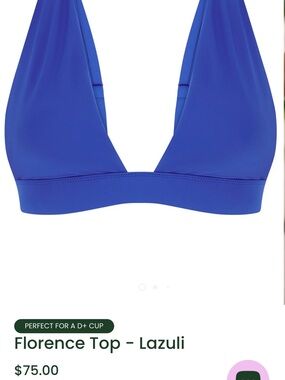 Florence Top - Lazuli Blue Triangle Bikini Top